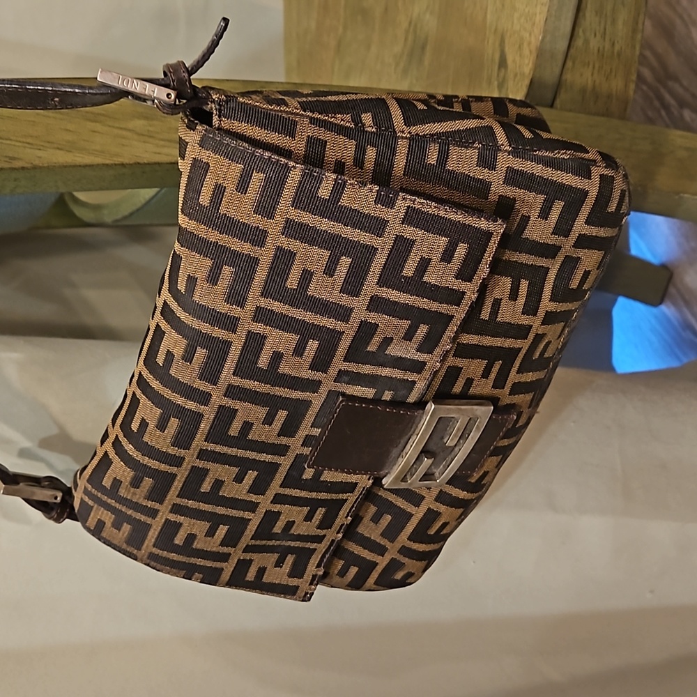 Brown Fendi Zucca Shoulder Bag